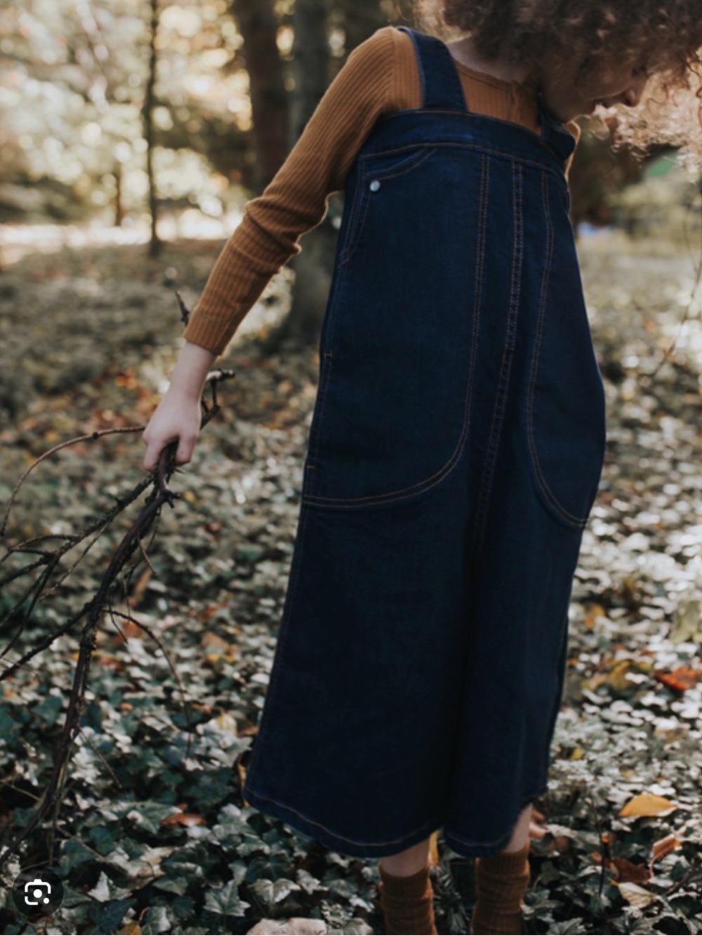 Kids Dark Blue Denim Overalls